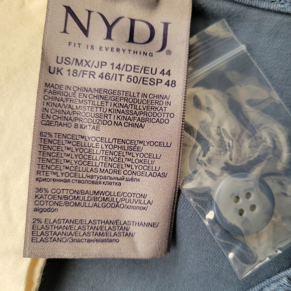 NYDJ Sadie Slim Pant Women's Blue Stone 14 Inseam 29" Women's NWT - Picture 6 of 8